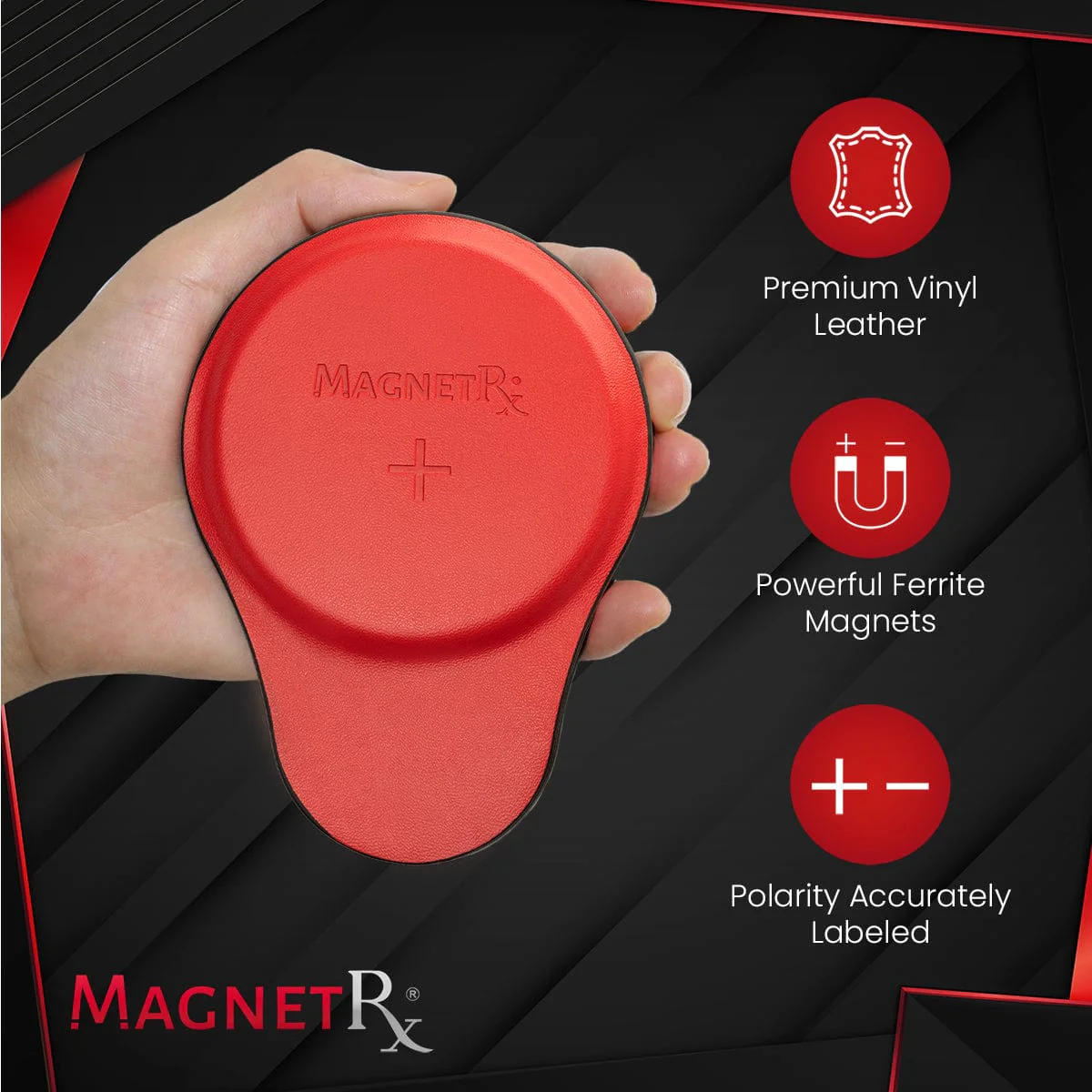 Biomagnetic Therapy Magnet Kit — Ferrite & Leather (6 Large Magnets) - Image 4