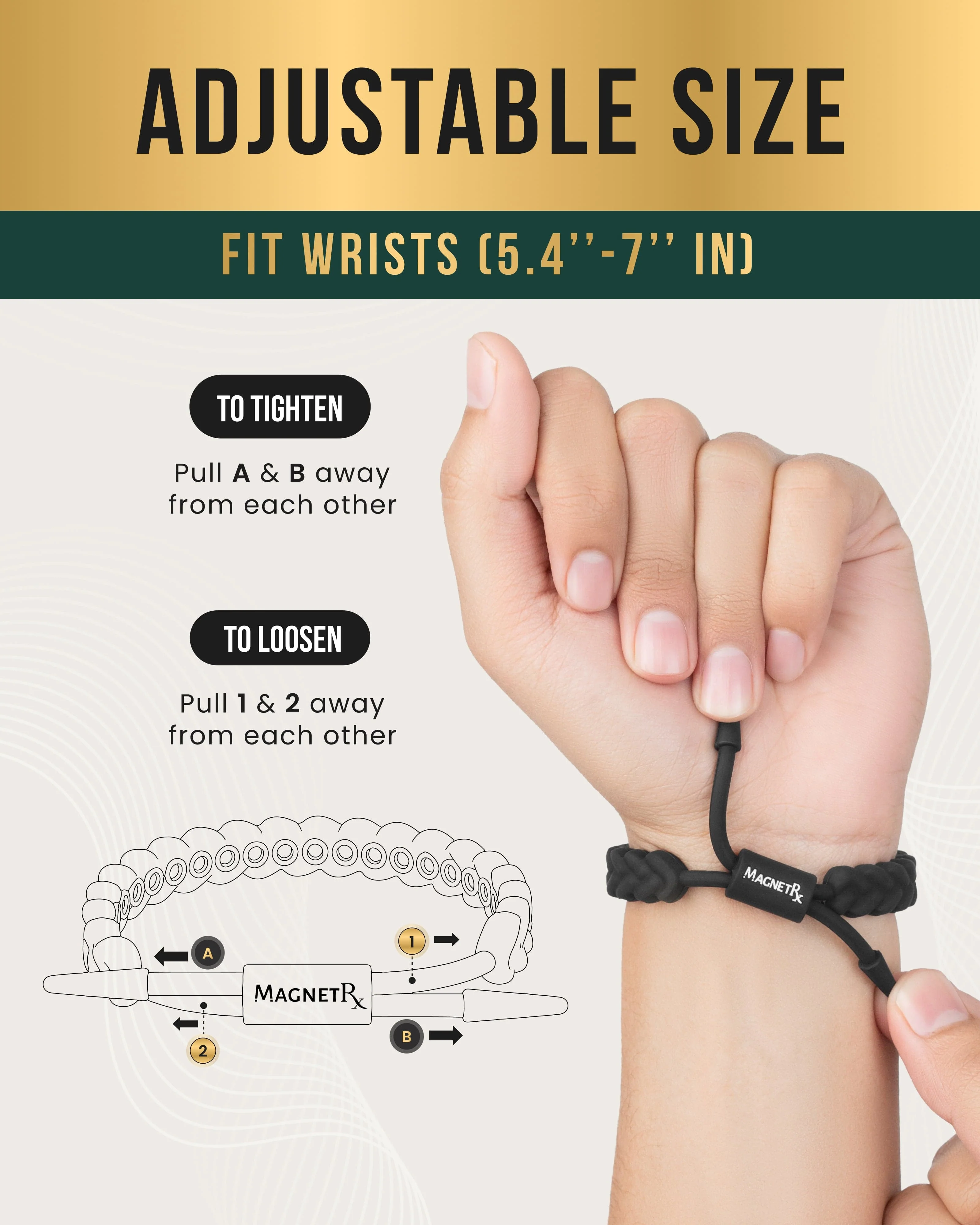 Magnetic Silicone Golf Bracelets (Braided) - Image 4