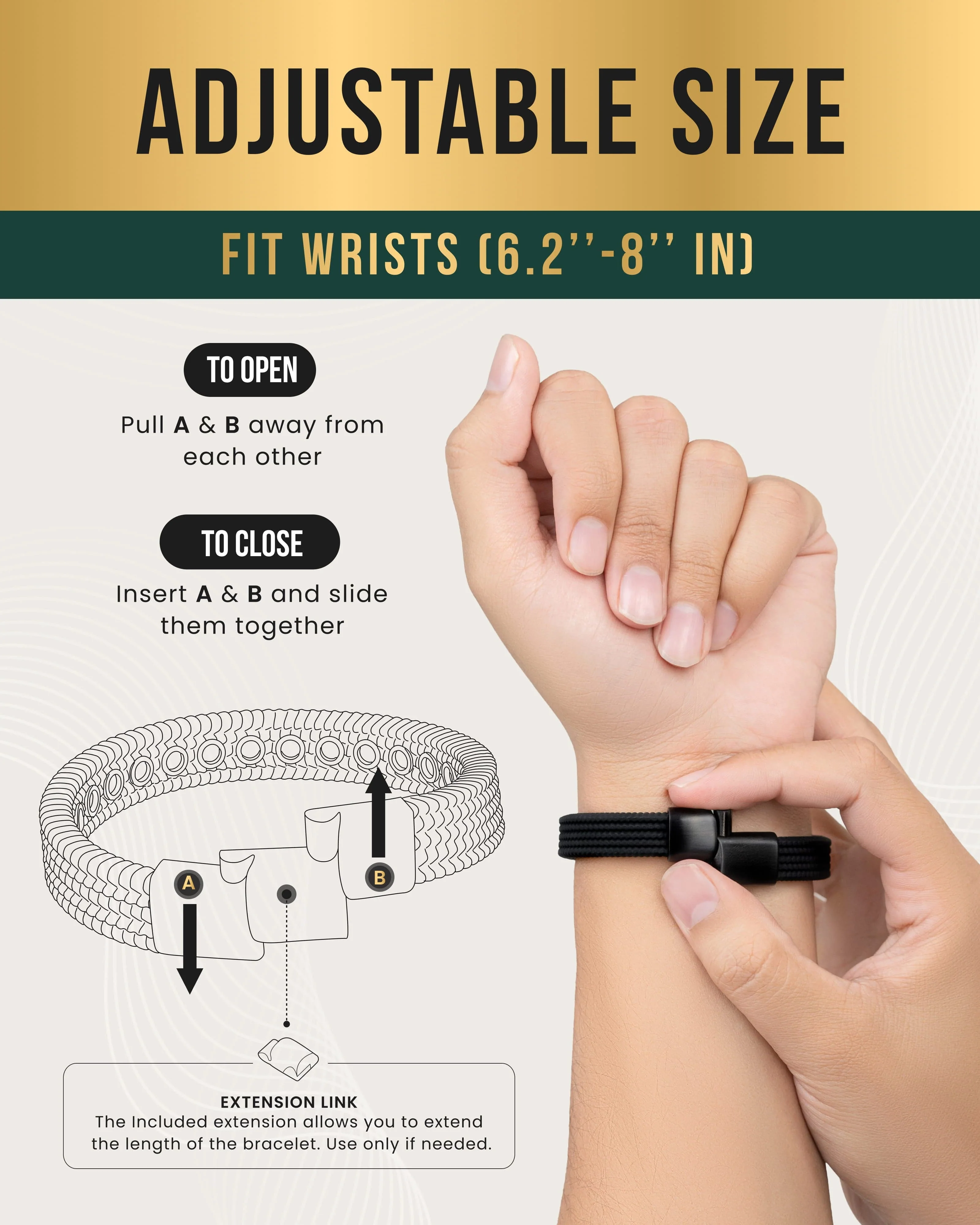 Magnetic Silicone Golf Bracelets (Classic) - Image 4