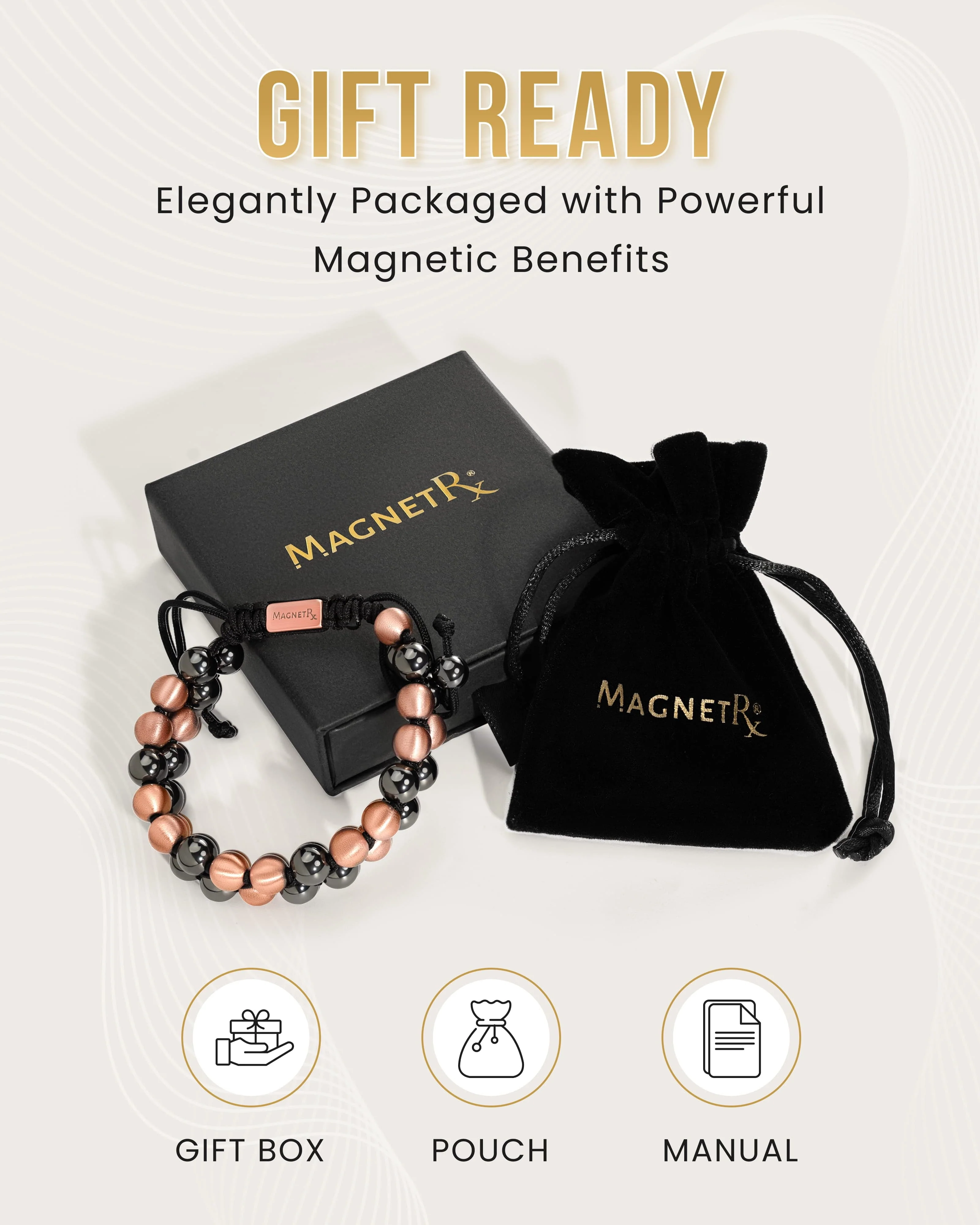 MAX Strength Magnetic Hematite & Copper Bracelet (Double Row) - Image 6