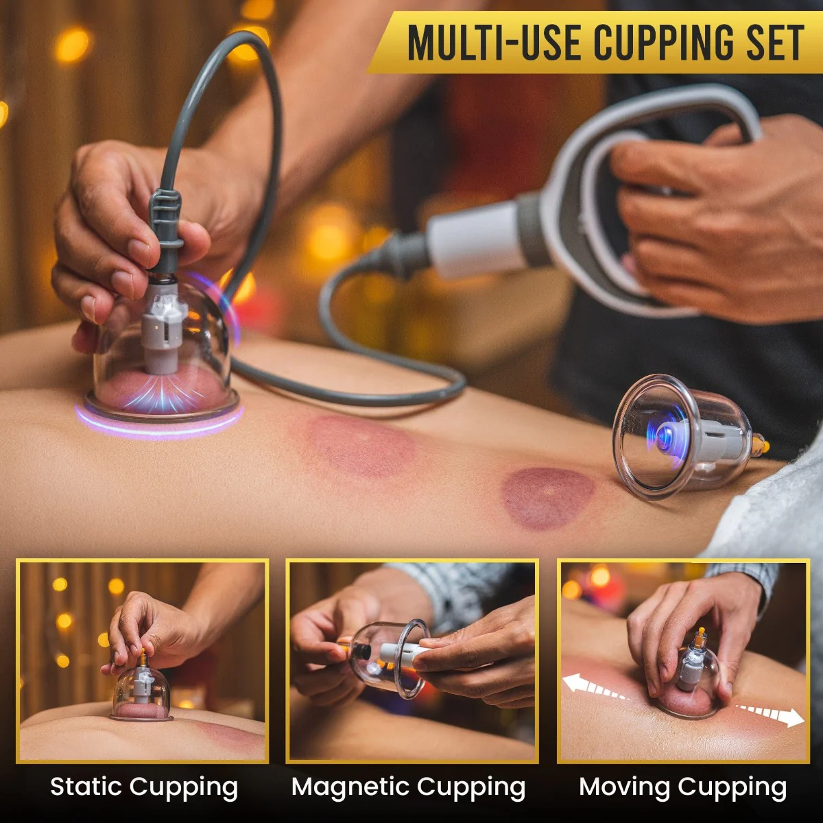 Professional Biomagnetic Cupping Therapy Set – 18 Massage Cups with Magnetic Therapy - Image 7