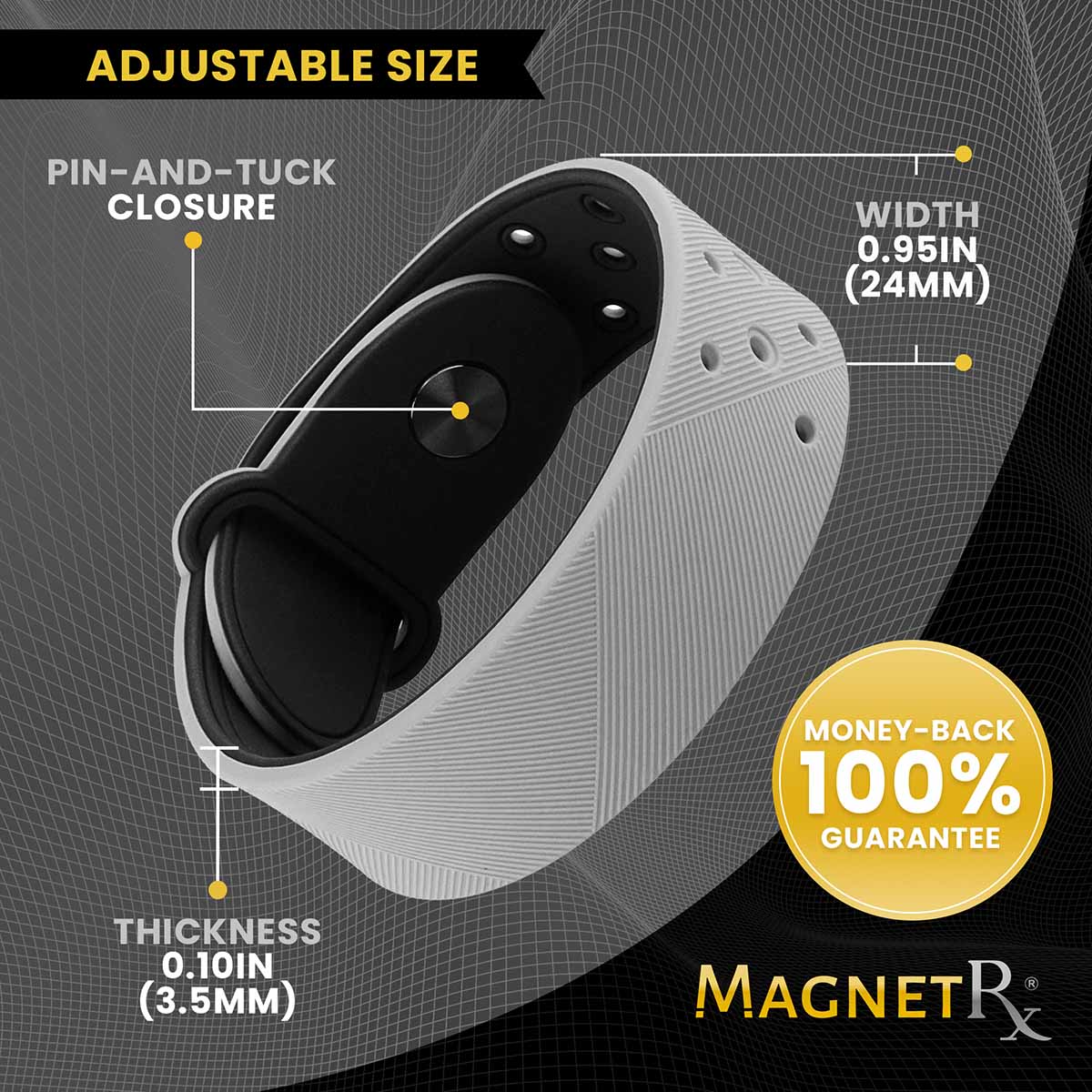 Ultra Strength Sports Magnetic Bracelet (Grey) - Image 5