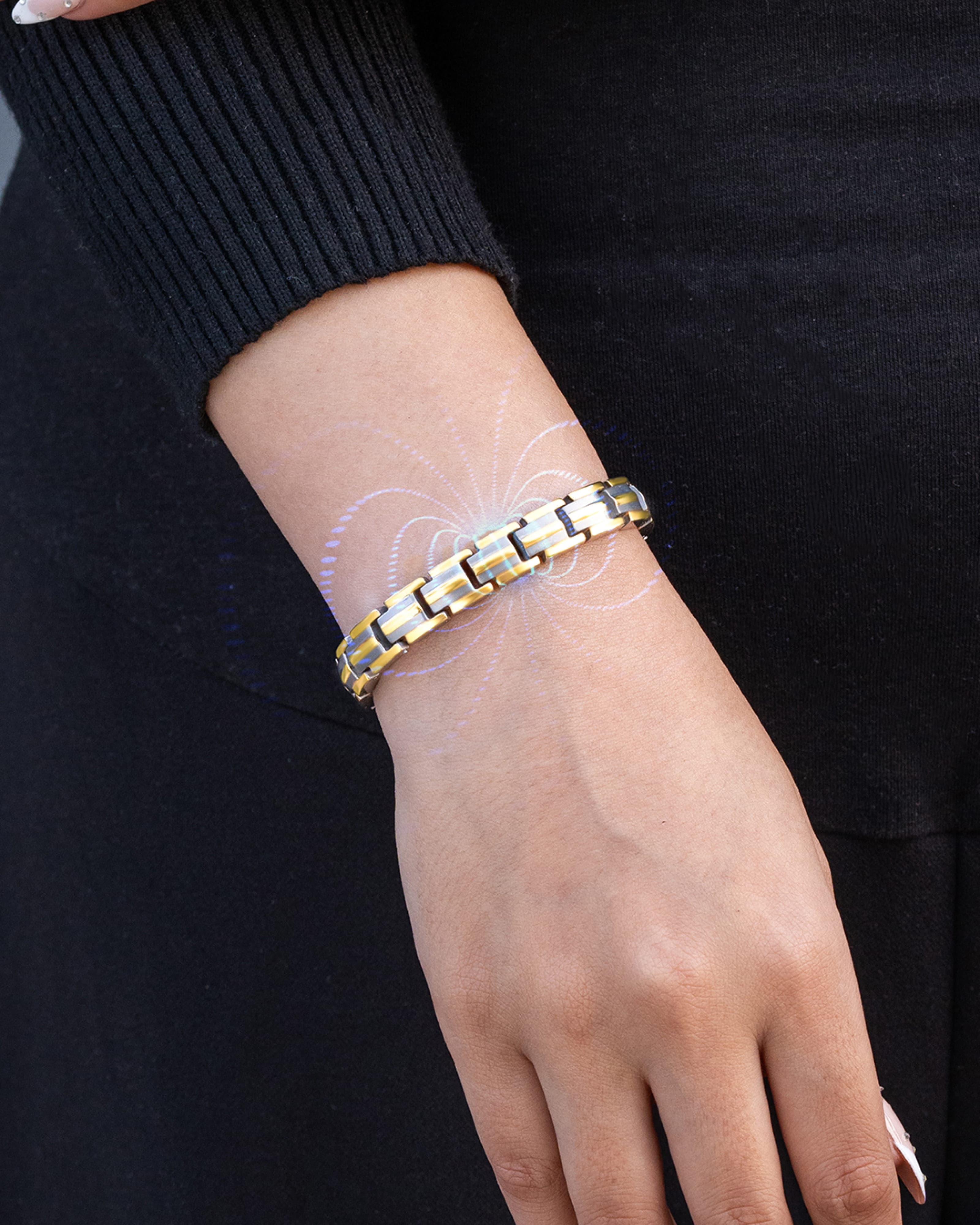 Women’s EllipseMAX Magnetic Bracelet Duo – Copper & Silver/Gold - Image 3